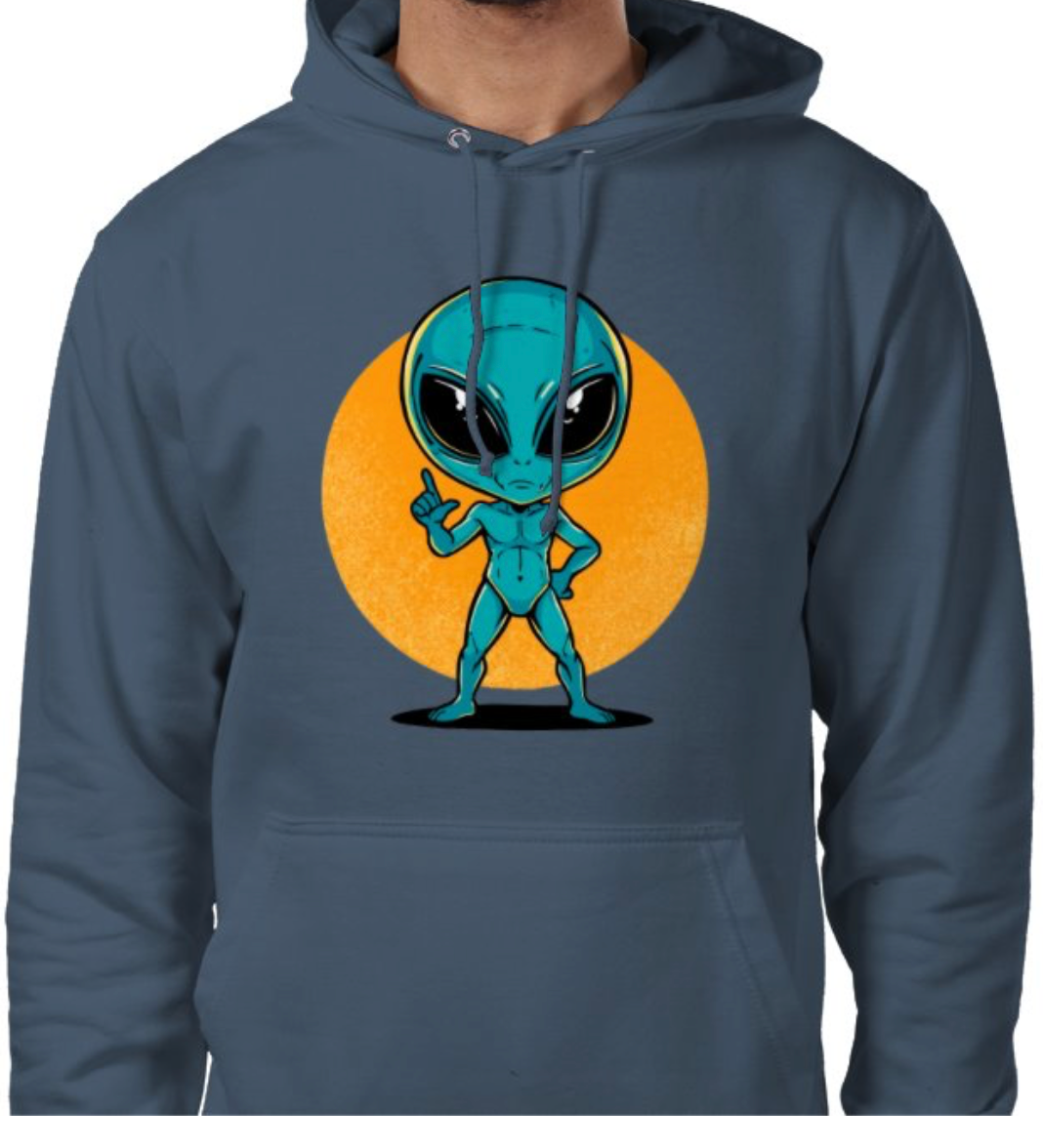 Sudadera con capucha unisex “Alien Cósmico” | Colección Esnovsc