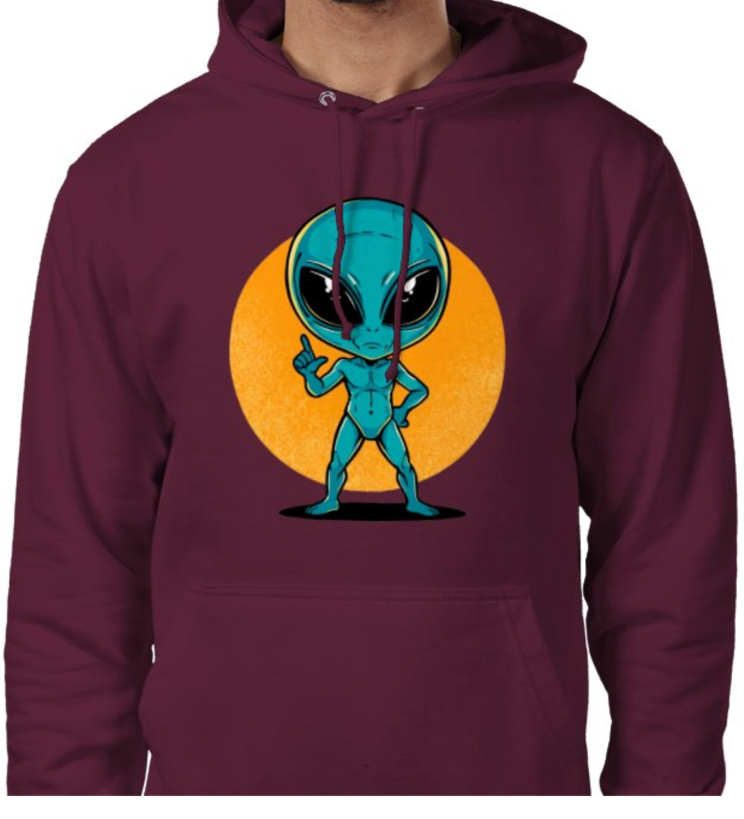 Sudadera con capucha unisex “Alien Cósmico” | Colección Esnovsc