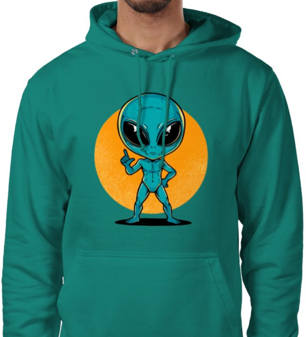 Sudadera con capucha unisex “Alien Cósmico” | Colección Esnovsc
