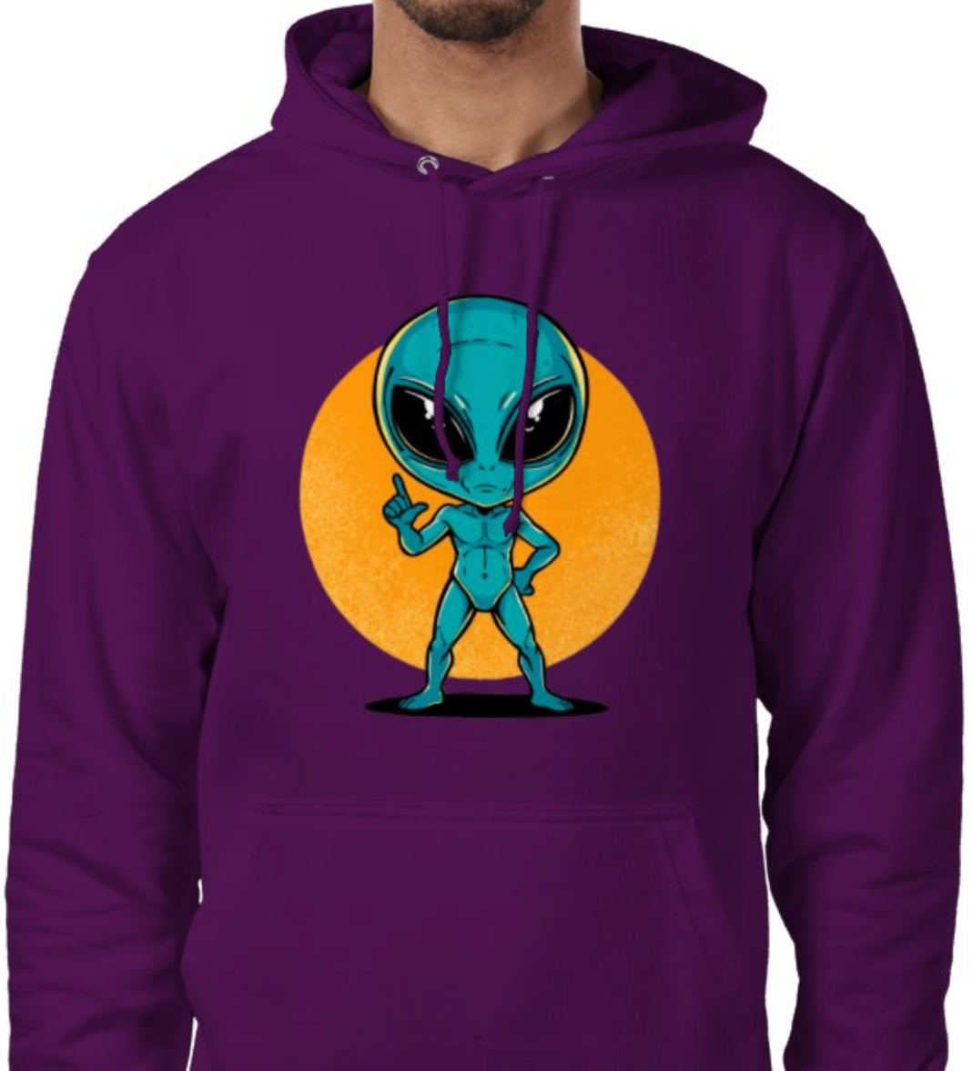 Sudadera con capucha unisex “Alien Cósmico” | Colección Esnovsc