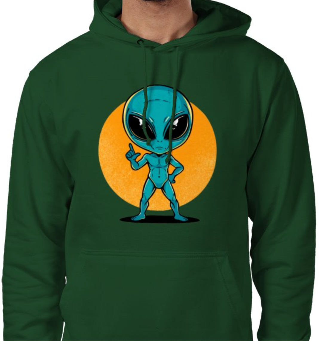 Sudadera con capucha unisex “Alien Cósmico” | Colección Esnovsc