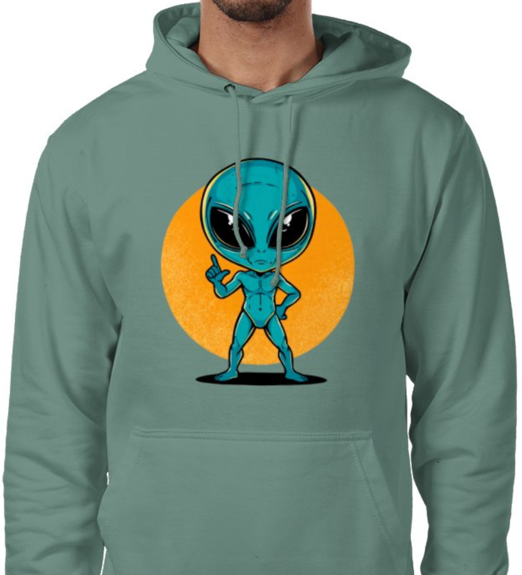 Sudadera con capucha unisex “Alien Cósmico” | Colección Esnovsc